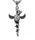 MJ004 - Snake Cross Angel's Wings Necklace